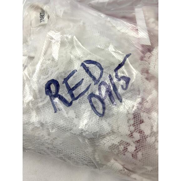 Vintage Red Velvet Lace Trim Holiday Party Dress USA Long Sleeve - Girls 6x NEW - Picture 10 of 10